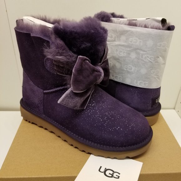 UGG WOMEN'S TWINKLE BOW MINI BOOT SIZE 6 - Picture 3 of 7